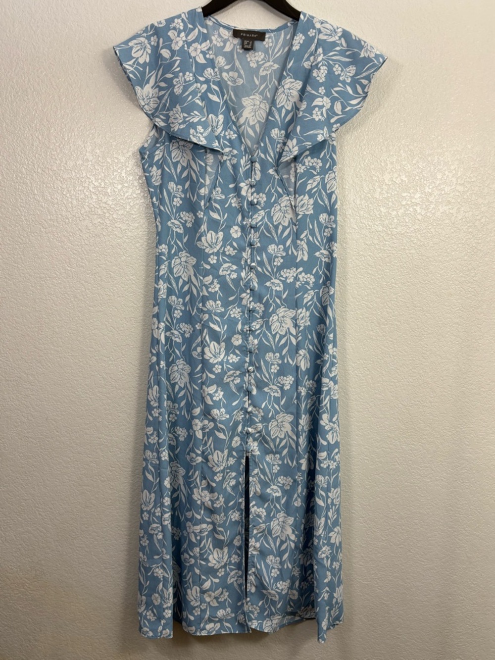 Primark Floral Sleeveless Button Front Midi Dress Cottagecore